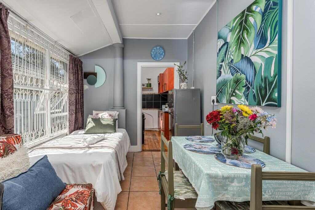 Open-plan living and dining area
