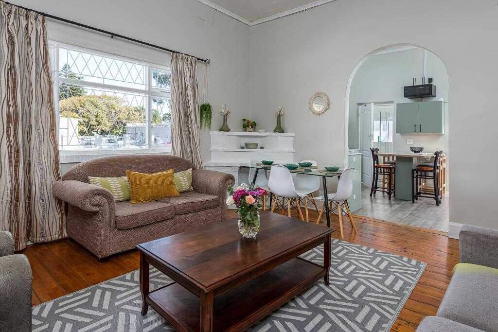Lounge with wooden floors